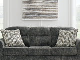 Lonoke Gunmetal Sofa, Loveseat, Oversized Chair And Ottoman