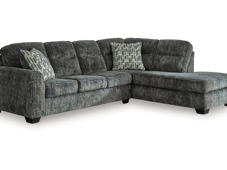 Lonoke Gunmetal 2-Piece Right-Arm Facing Sectional With Chaise
