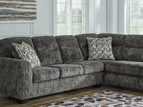 Lonoke Gunmetal 2-Piece Right-Arm Facing Sectional With Chaise