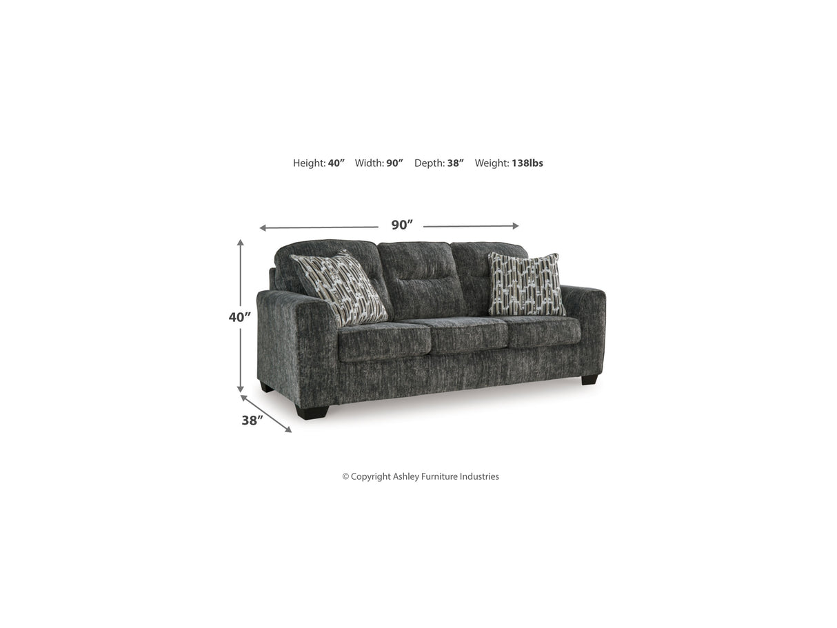 Lonoke Gunmetal Sofa, Loveseat, Oversized Chair And Ottoman