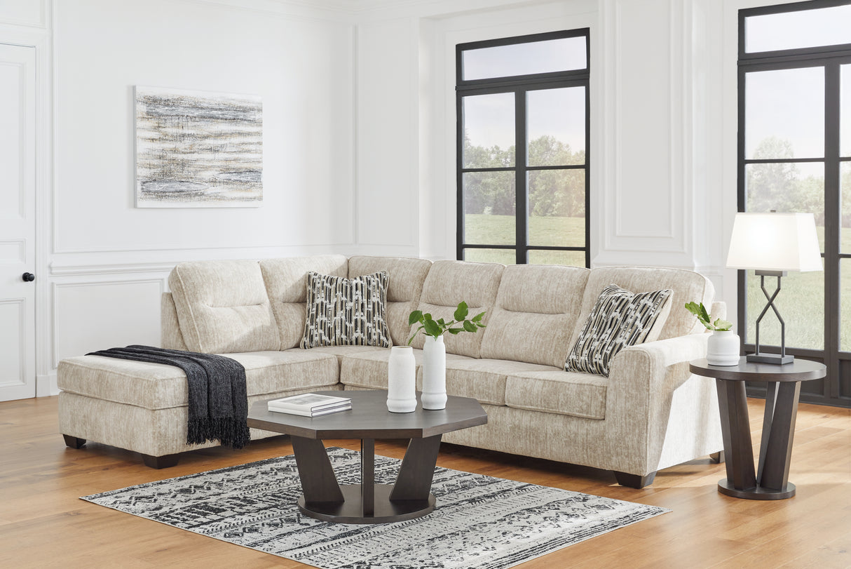 Lonoke Parchment 2-Piece Sectional With Chaise