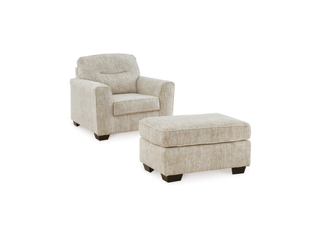 Lonoke Parchment Oversized Chair And Ottoman