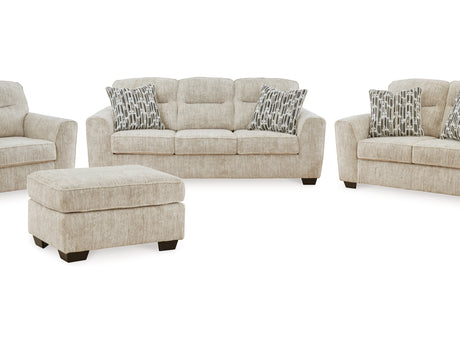 Lonoke Parchment Sofa, Loveseat, Oversized Chair And Ottoman