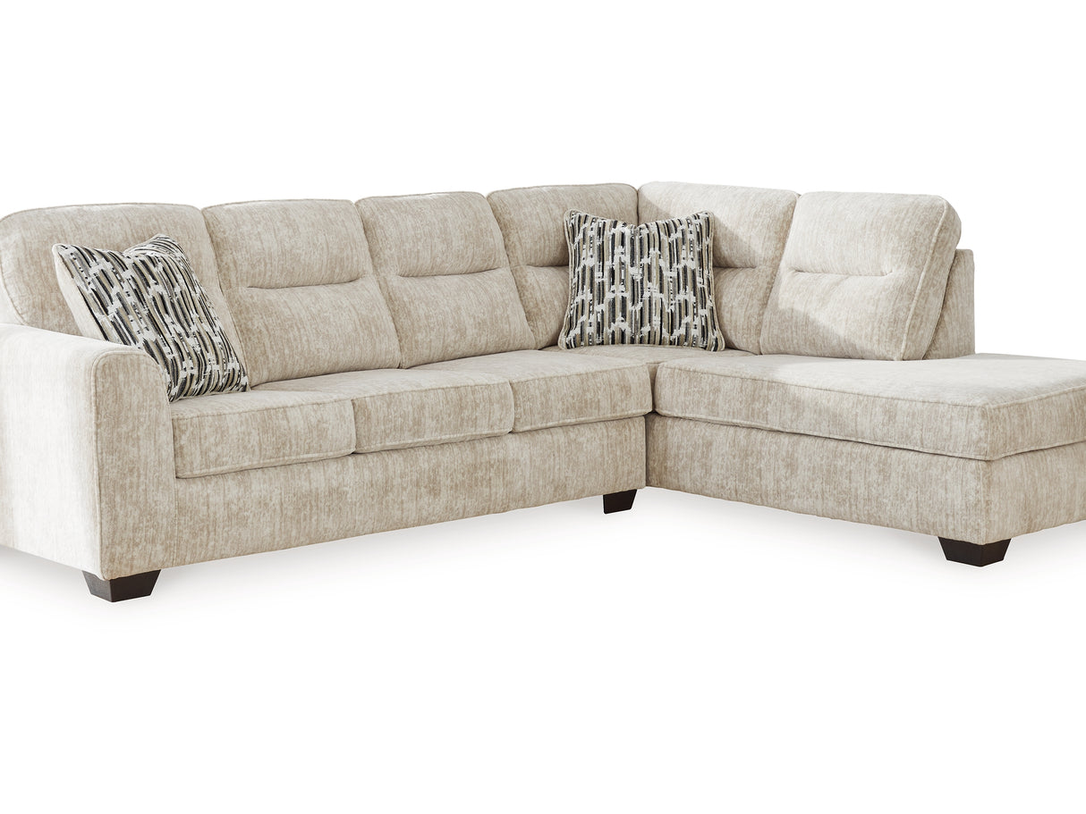 Lonoke Parchment 2-Piece Right-Arm Facing Sectional With Chaise And Ottoman