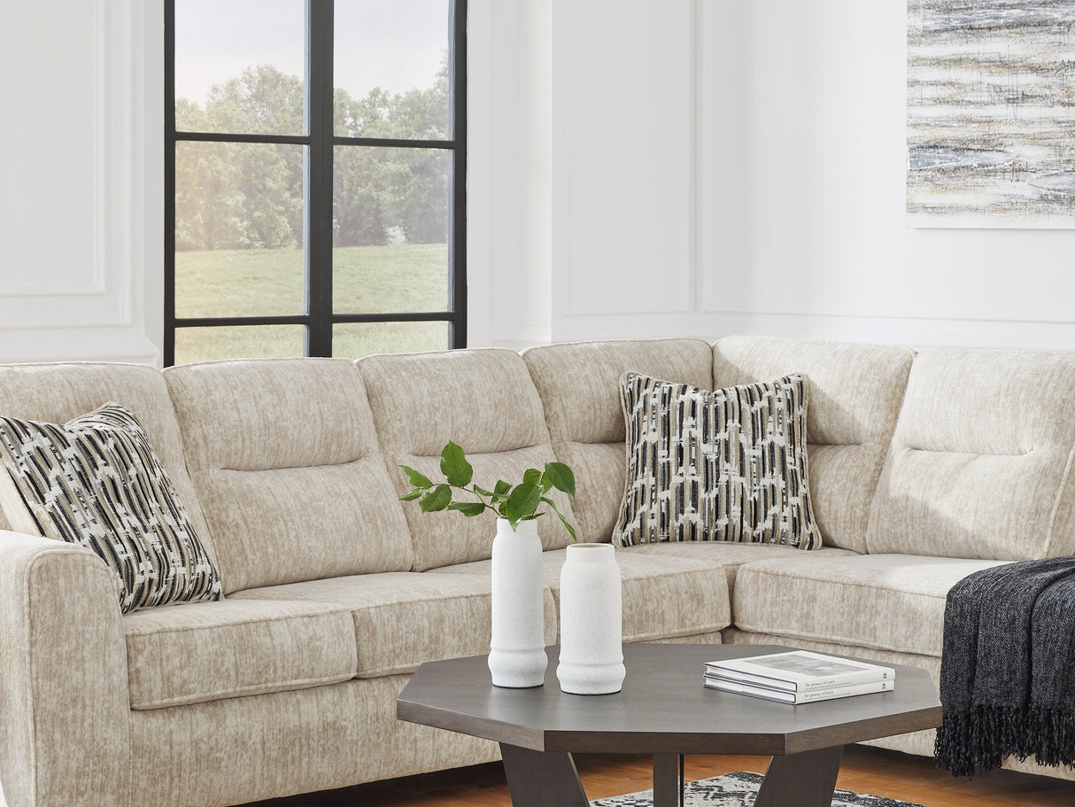 Lonoke Parchment 2-Piece Right-Arm Facing Sectional With Chaise