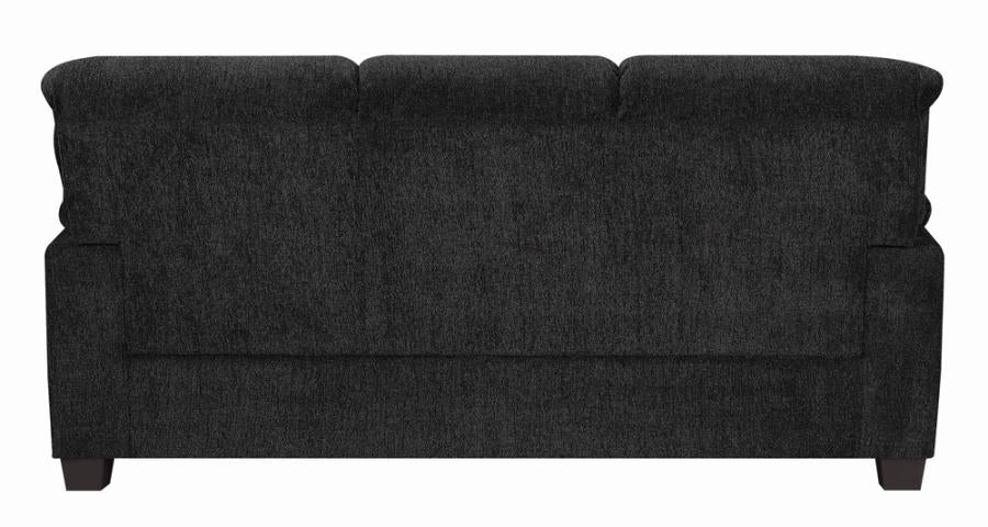 Clementine Upholstered Sofa With Nailhead Trim Grey