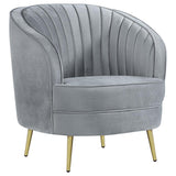 Sophia Upholstered Chair Grey And Gold