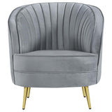 Sophia Upholstered Chair Grey And Gold