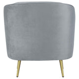 Sophia Upholstered Chair Grey And Gold