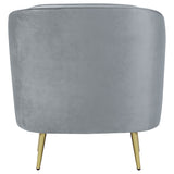 Sophia Upholstered Chair Grey And Gold