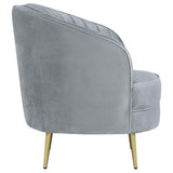 Sophia Upholstered Chair Grey And Gold