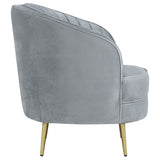 Sophia Upholstered Chair Grey And Gold