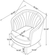 Sophia Upholstered Chair Grey And Gold