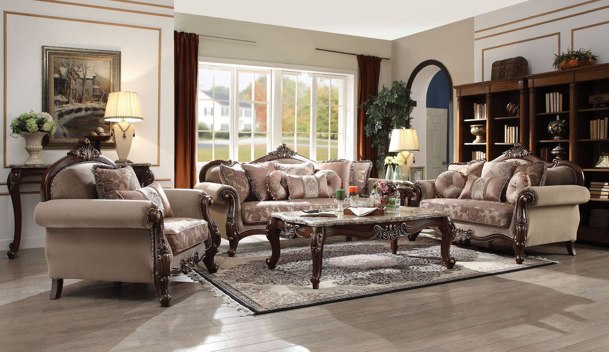 Mehadi Walnut Living Room Set