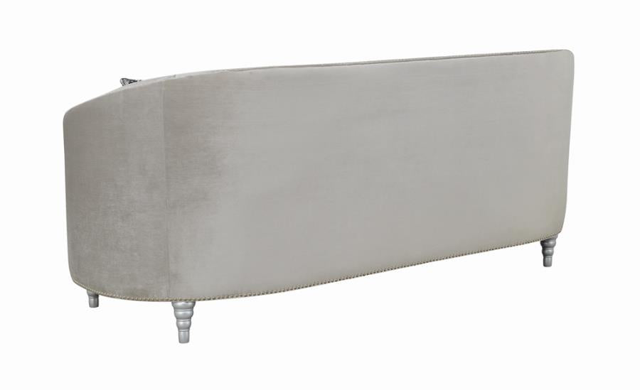 Avonlea Sloped Arm Tufted Sofa Grey