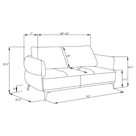Lively Blue 2-Piece Chenille Upholstered Sofa Set