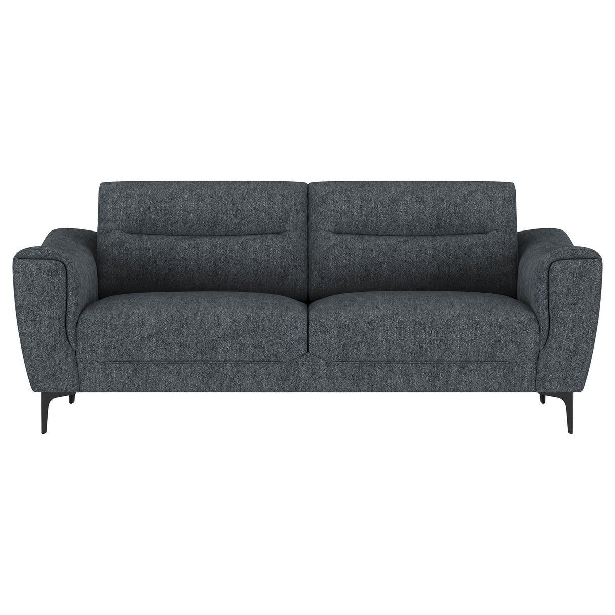 Nolan 2-piece Upholstered Sofa Set Charcoal