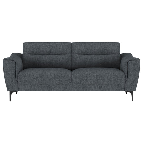 Nolan 2-piece Upholstered Sofa Set Charcoal
