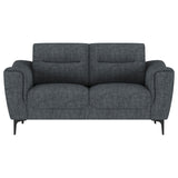 Nolan 2-piece Upholstered Sofa Set Charcoal