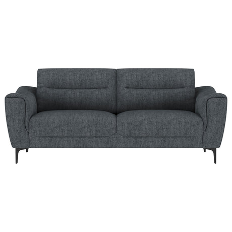 Nolan Upholstered Sloped Track Arm Sofa Charcoal