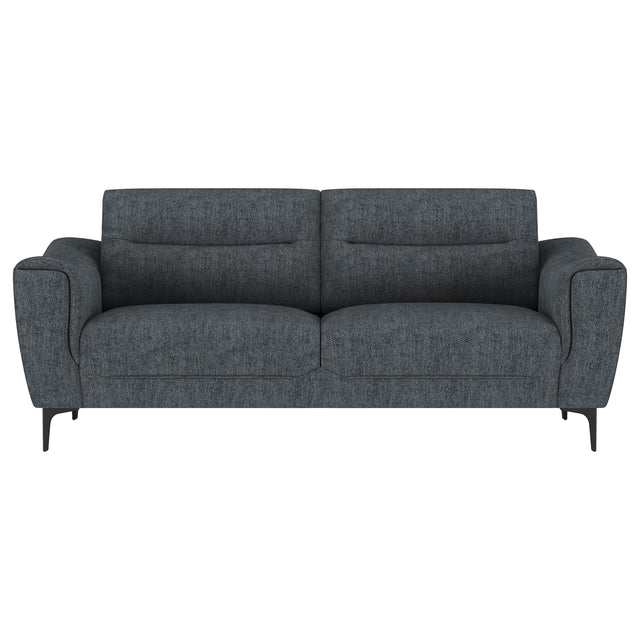 Nolan Upholstered Sloped Track Arm Sofa Charcoal