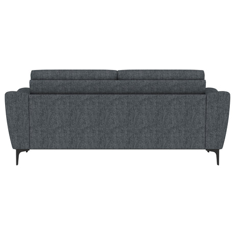 Nolan Upholstered Sloped Track Arm Sofa Charcoal
