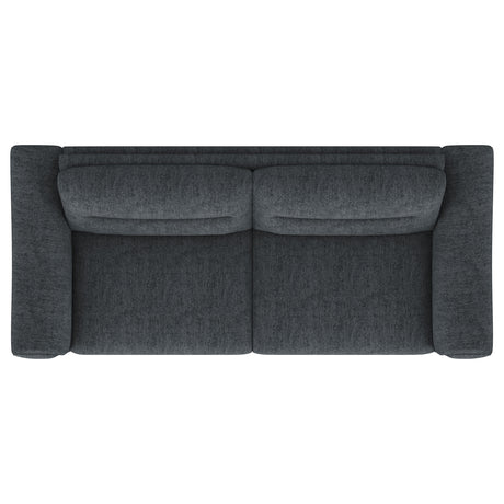 Nolan Upholstered Sloped Track Arm Sofa Charcoal