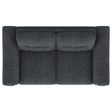 Nolan Upholstered Sloped Track Arm Loveseat Charcoal