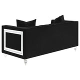 Delilah Upholstered Black 2-Piece Living Room Set