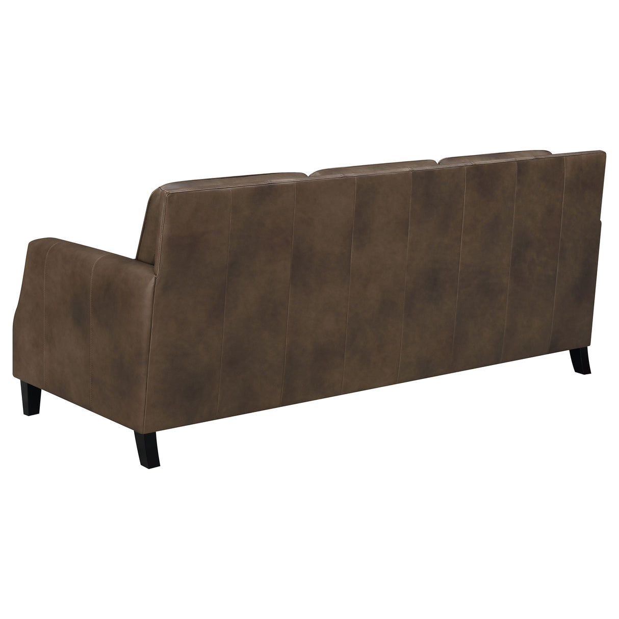 Leaton Brown Sugar 3-Piece Upholstered Recessed Arm Sofa Set