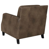 Leaton Brown Sugar 3-Piece Upholstered Recessed Arm Sofa Set