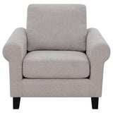 Nadine Upholstered Round Arm Chair Oatmeal