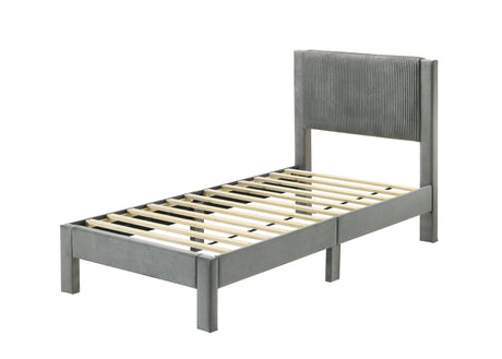 Lucia Light Gray Twin Platform Bed