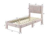Lucia Pink Twin Platform Bed