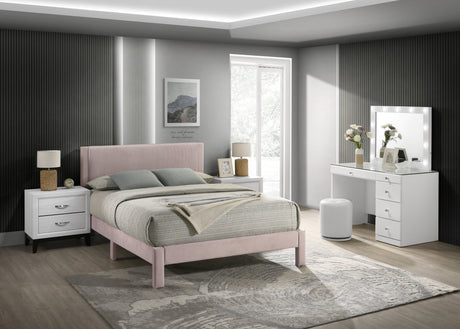 Lucia Pink Twin Platform Bed