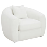 Isabella Upholstered Tight Back Chair White