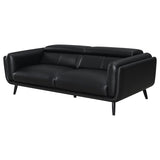 Shania Track Arms Sofa With Tapered Legs Black