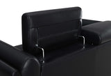 Shania Track Arms Sofa With Tapered Legs Black