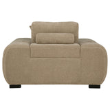 Octavia Upholstered Track Arm Accent Chair Camel