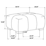 Octavia Upholstered Rectangular Ottoman Camel