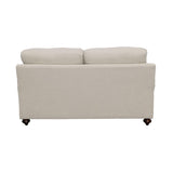 Glenn Recessed Arms Loveseat Light Grey