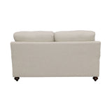 Glenn Recessed Arms Loveseat Light Grey