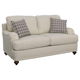 Glenn Cushion Back Loveseat Light Grey