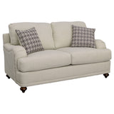 Glenn Cushion Back Loveseat Light Grey