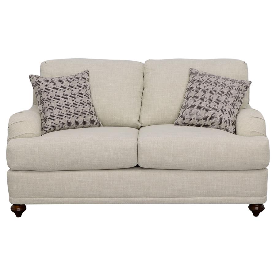 Glenn Cushion Back Loveseat Light Grey