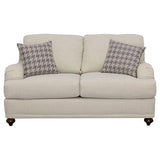 Glenn Cushion Back Loveseat Light Grey