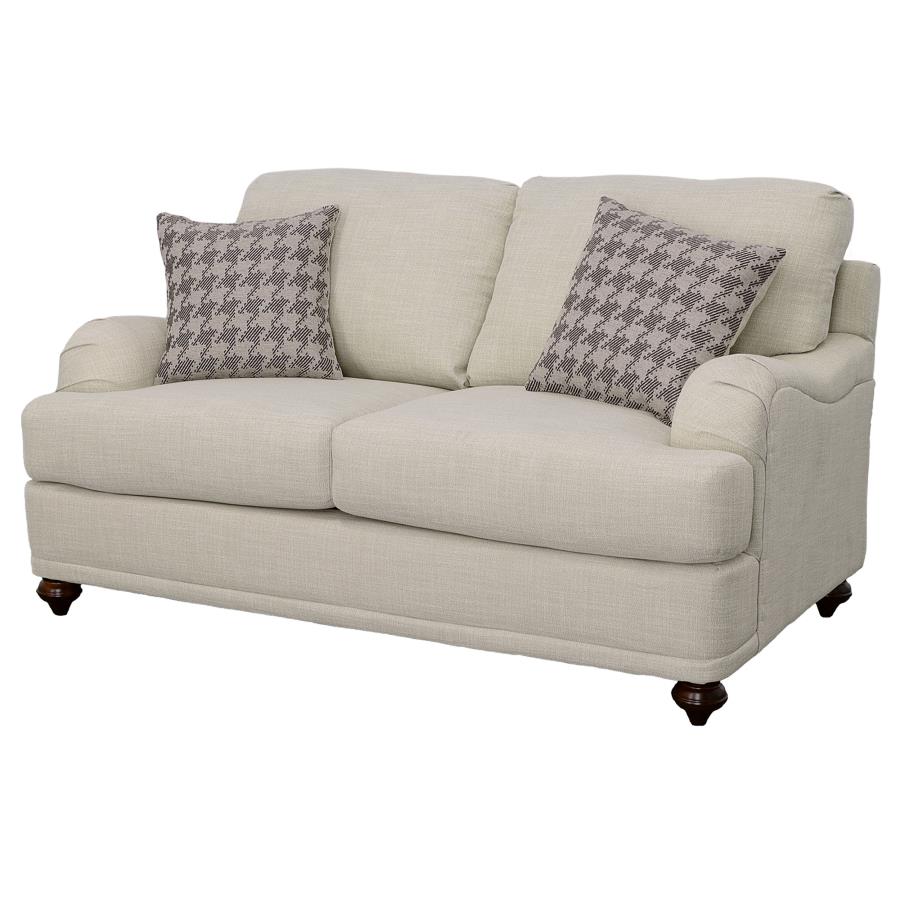 Glenn Cushion Back Loveseat Light Grey