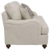 Glenn Cushion Back Loveseat Light Grey