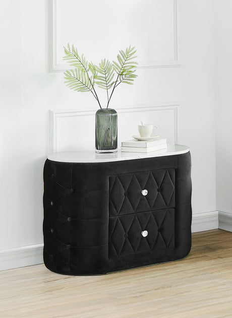 Natalia Black Nightstand