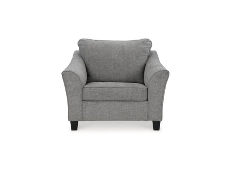 Mathonia Smoke Oversized Chair And Ottoman